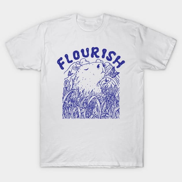 Flourish Capybara T-Shirt by popcornpunk